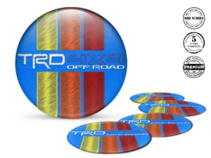 Toyota TRD Sticker on Rims Epoxy Dome Style